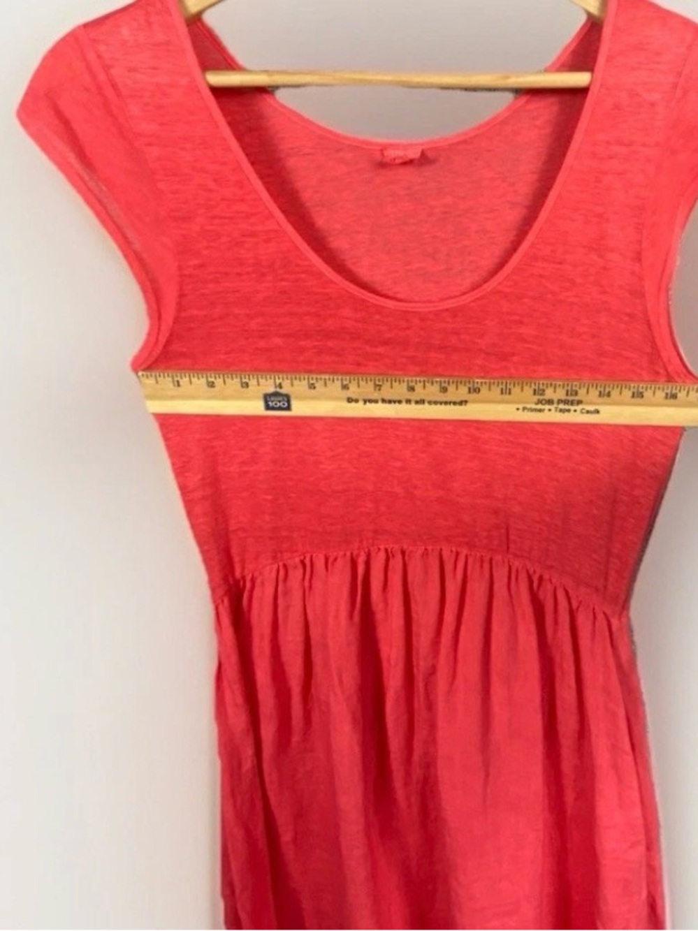 120% Lino Italian Linen Dress Women’s M Sleeveless Coral Maxi Size 46 US 10 / 12 - Picture 7 of 11